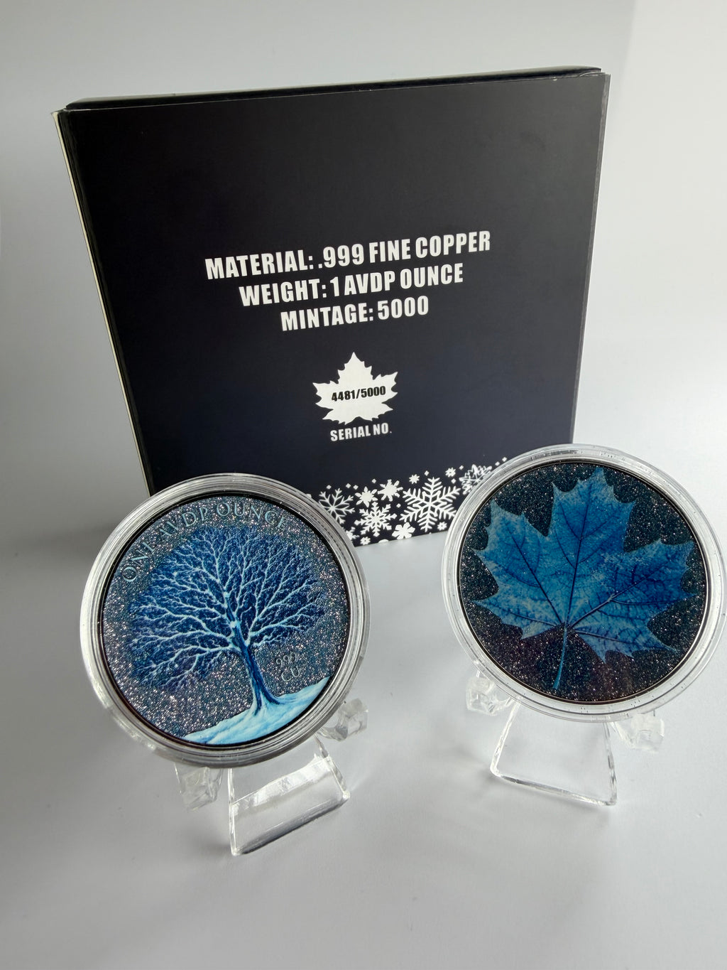 1oz Fine Copper Sammlermünze - Winter
Edition mit Diamant-Effekt