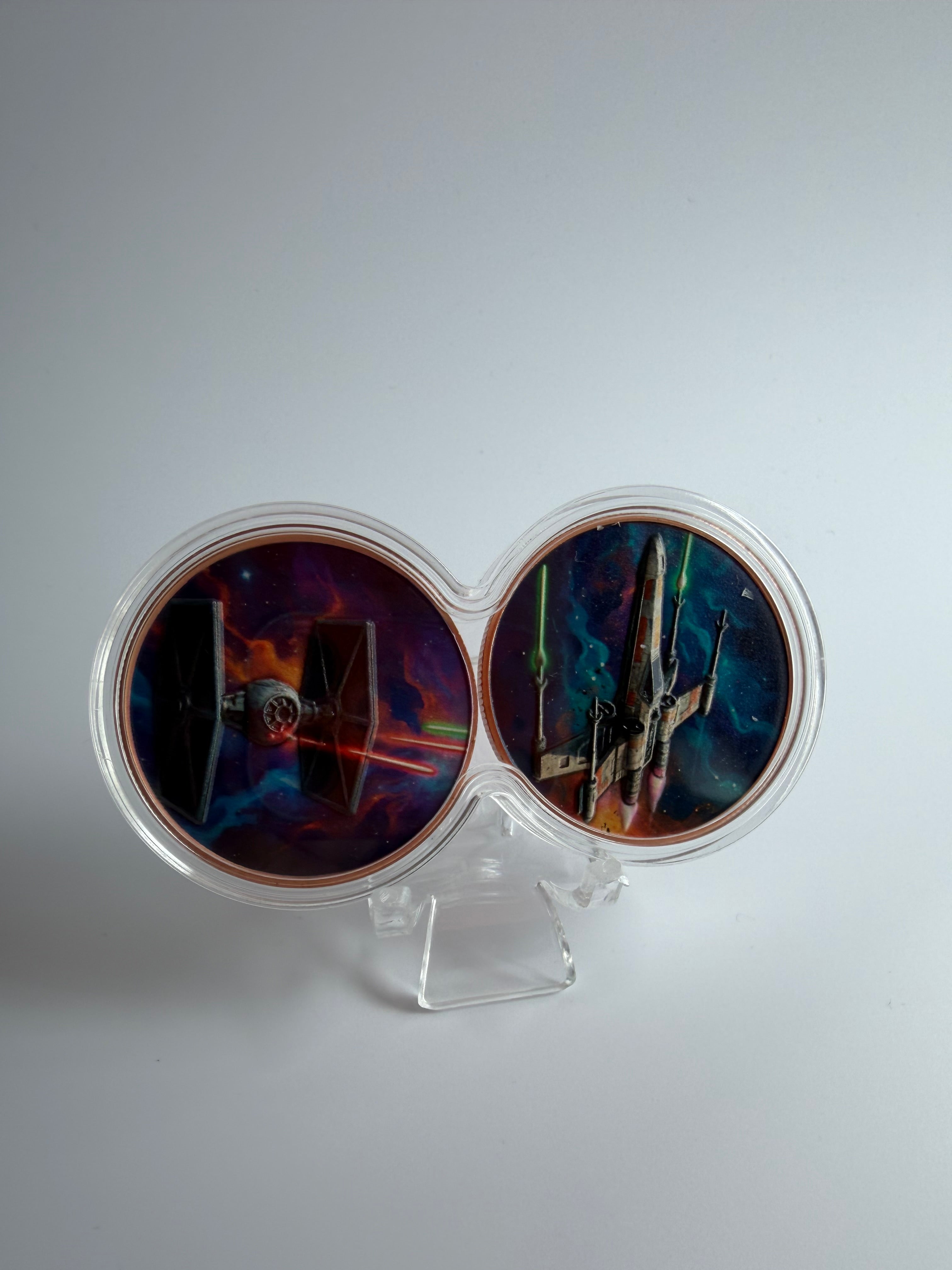 Star Wars-2x1oz.Kupfermünzen – X-Wing & TIE Fighter