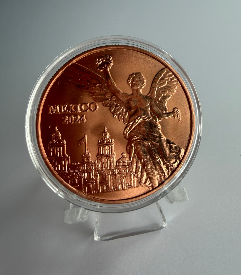 1 oz Kupfermünze „Mexico 2024“ – Libertad Motiv aus .999 Kupfer