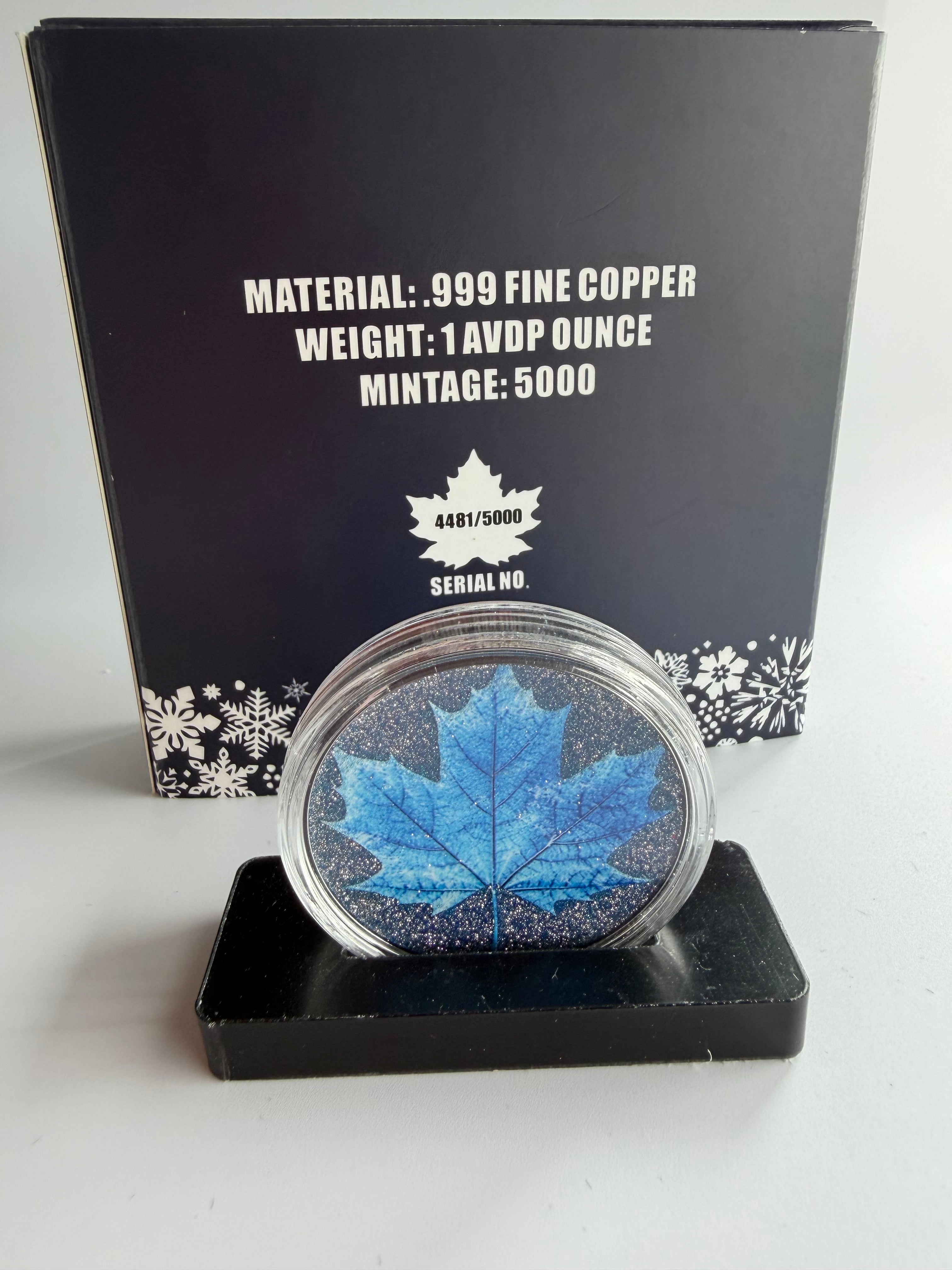 1oz Fine Copper Sammlermünze - Winter
Edition mit Diamant-Effekt