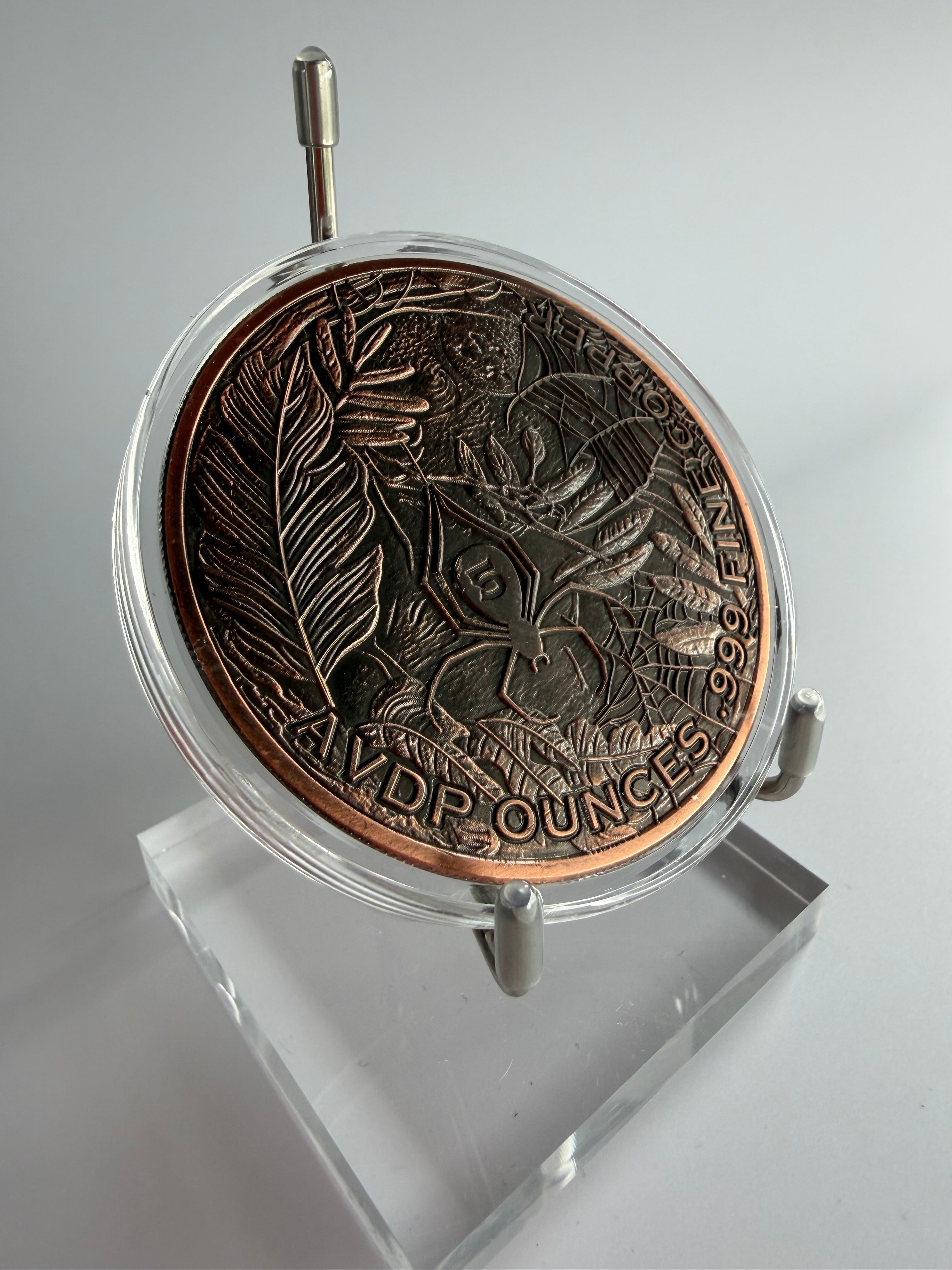 5 oz Kupfermünze „Spider" 999 Fine Copper