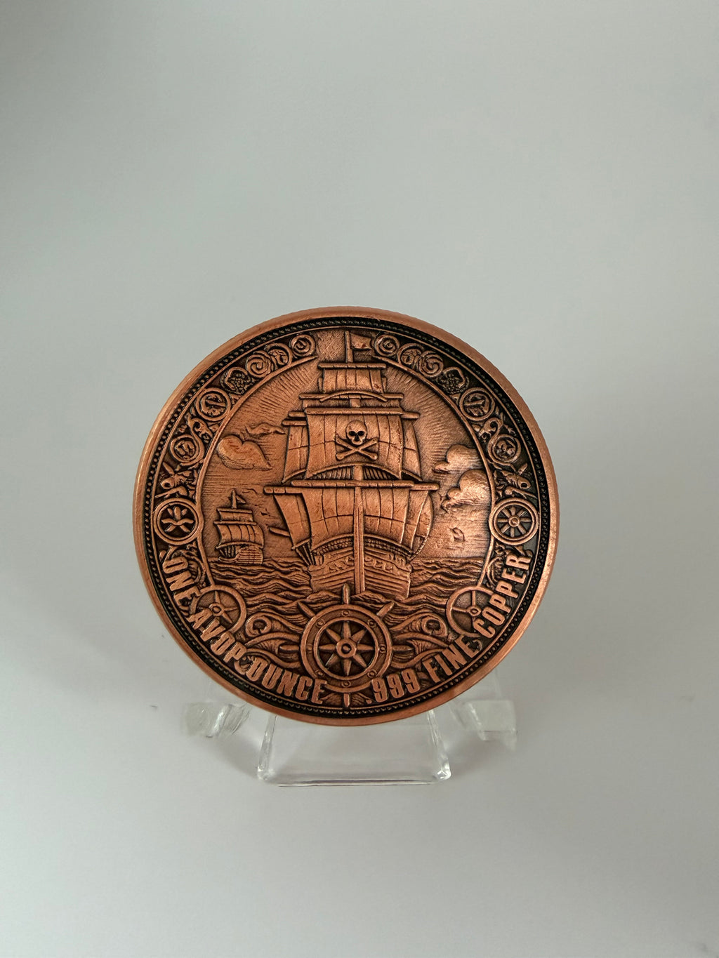 1 oz Kupfermünze Piratenmotiv - .999 Fine Copper