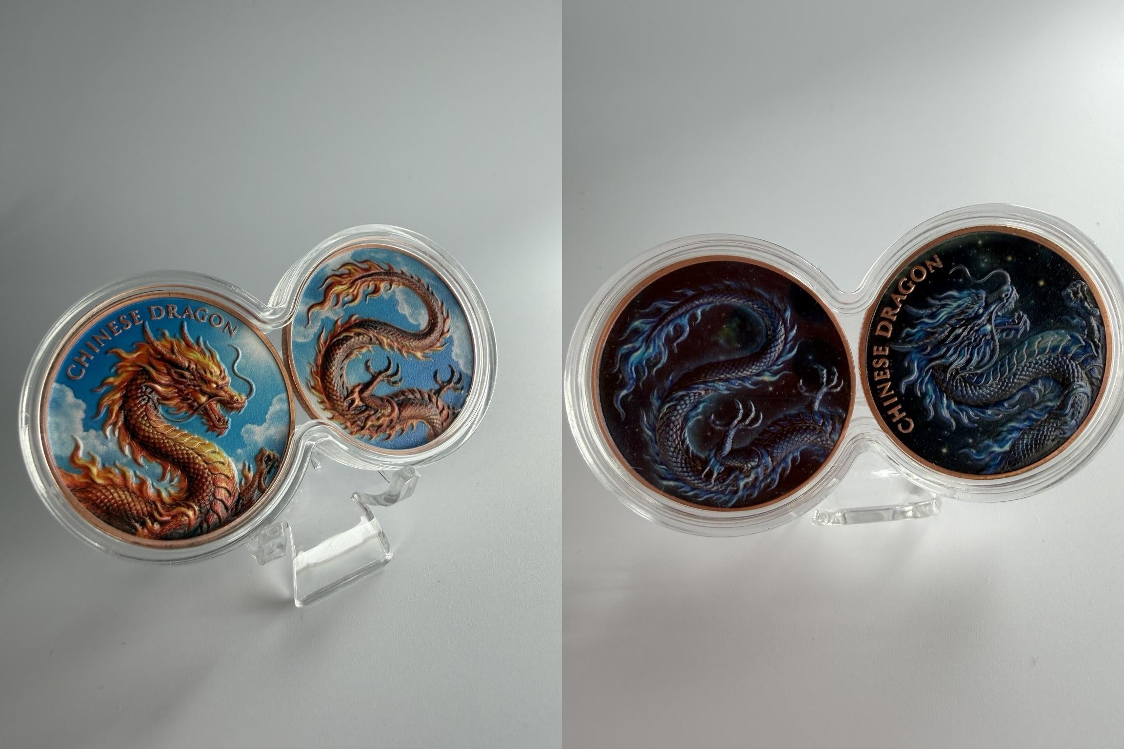 Chinese Dragon - Tag & Nacht Edition | 2 x1oz Kupfermünzen