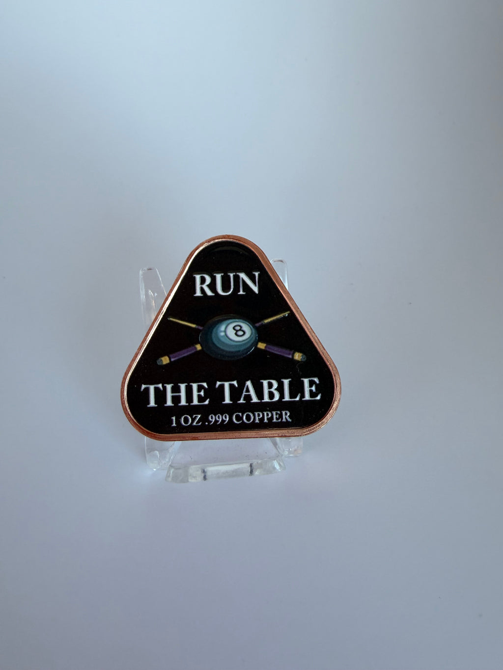 1 oz Kupfermünze „Run The Table“ – Billard Motiv