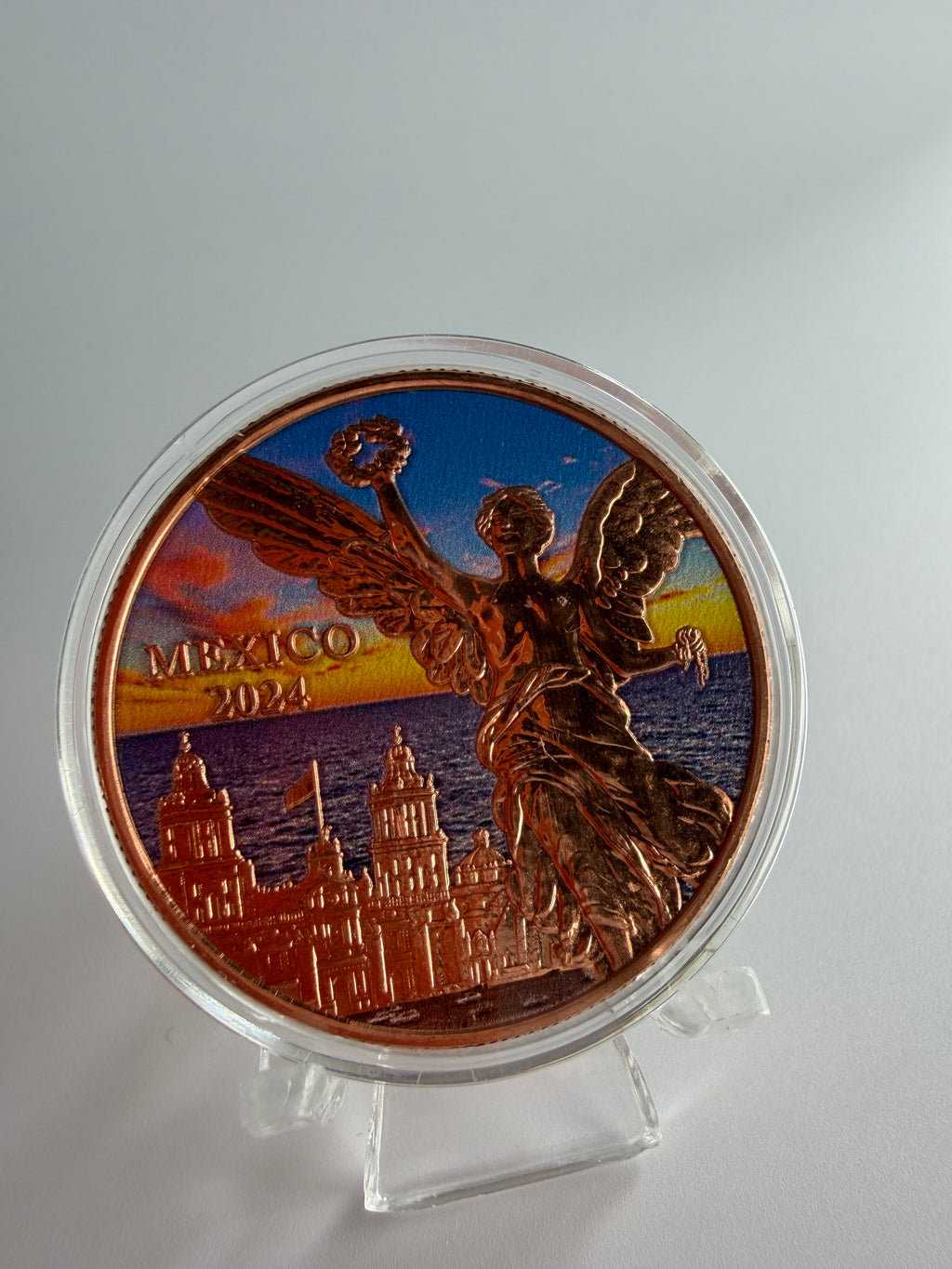 1 oz Kupfermünze „Mexico 2024 Sunset“ – koloriertes Libertad Motiv