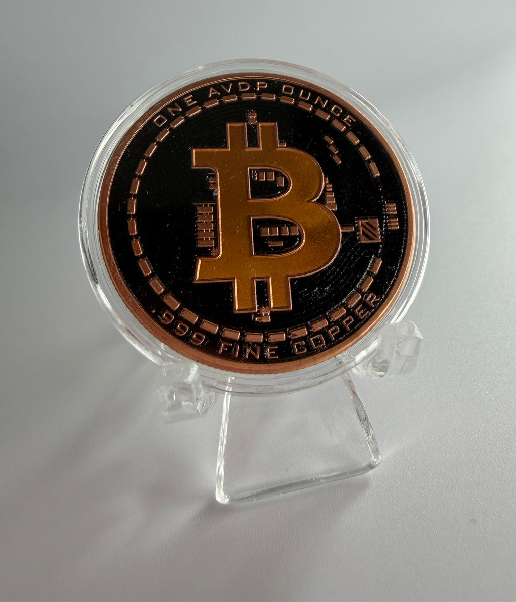 1 oz Kupfermünze „Bitcoin“ – .999 Fine Copper