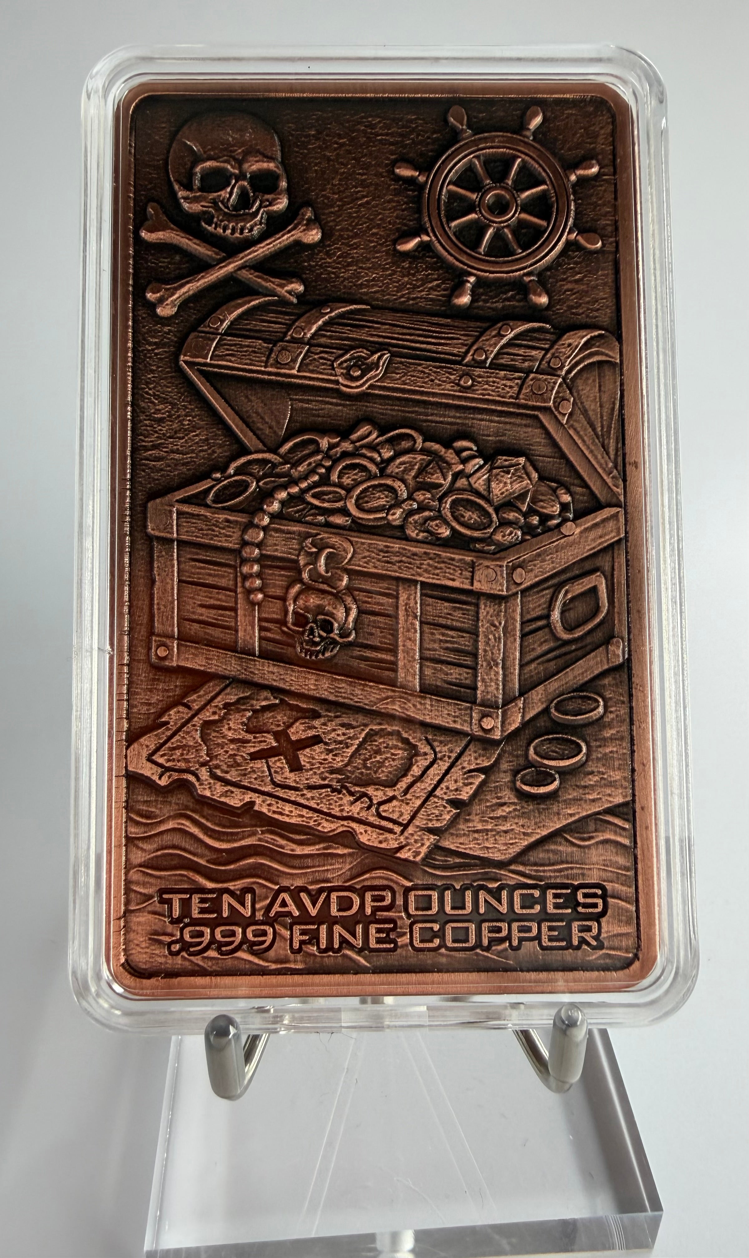 10 oz Kupferbarren „Bartholomew Roberts"999 Fine Copper
