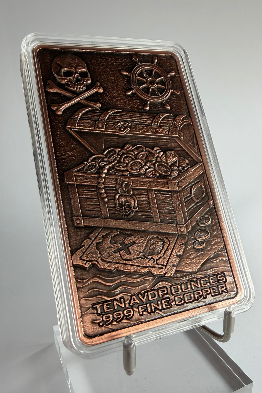 10 oz Kupferbarren „Bartholomew Roberts"999 Fine Copper
