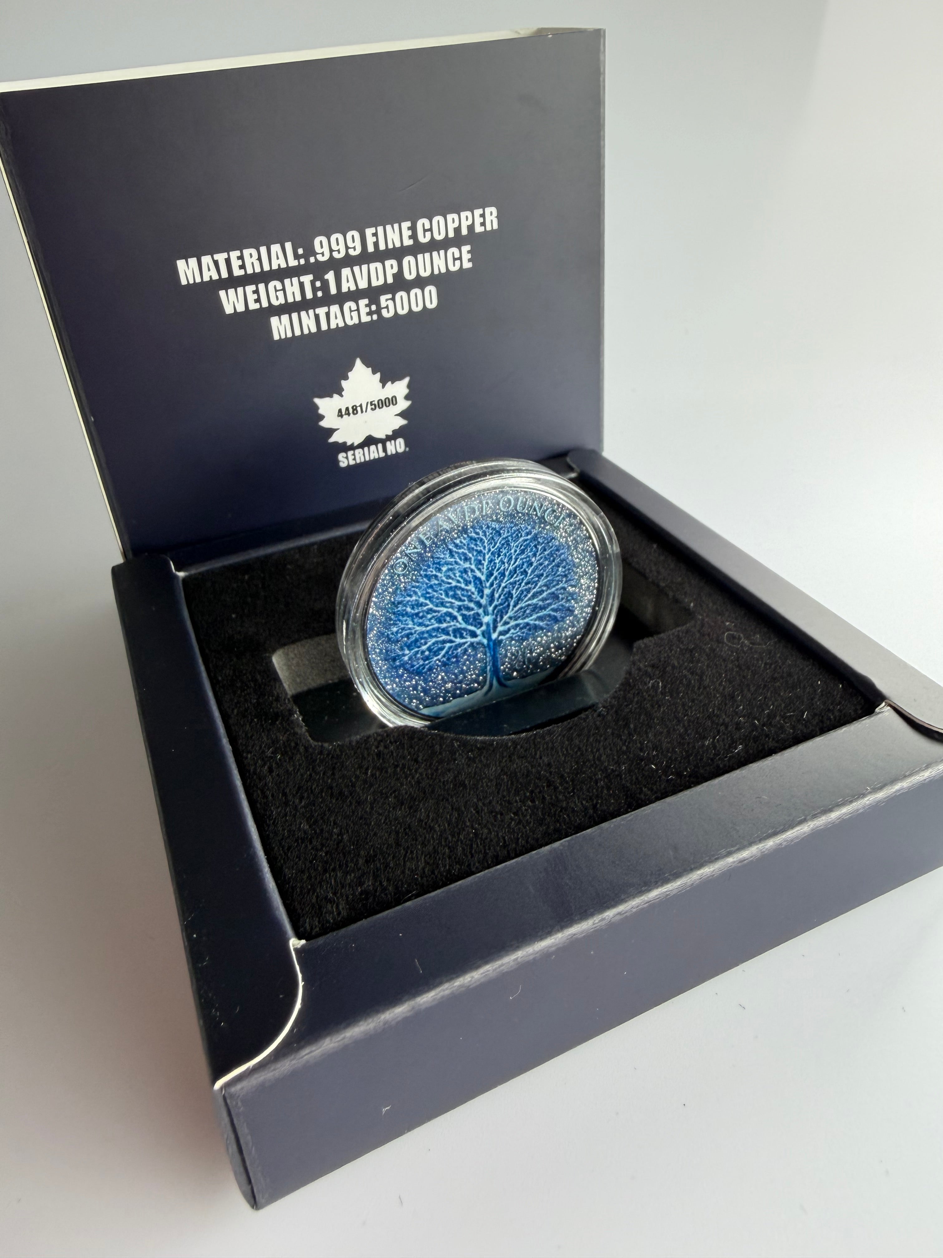1oz Fine Copper Sammlermünze - Winter
Edition mit Diamant-Effekt