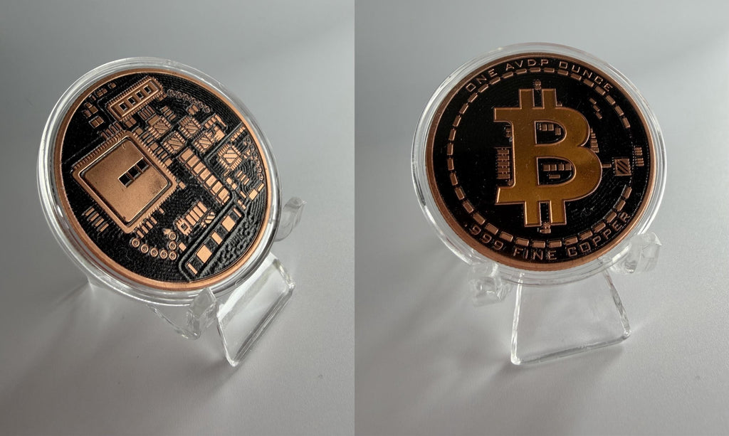 1 oz Kupfermünze „Bitcoin“ – .999 Fine Copper