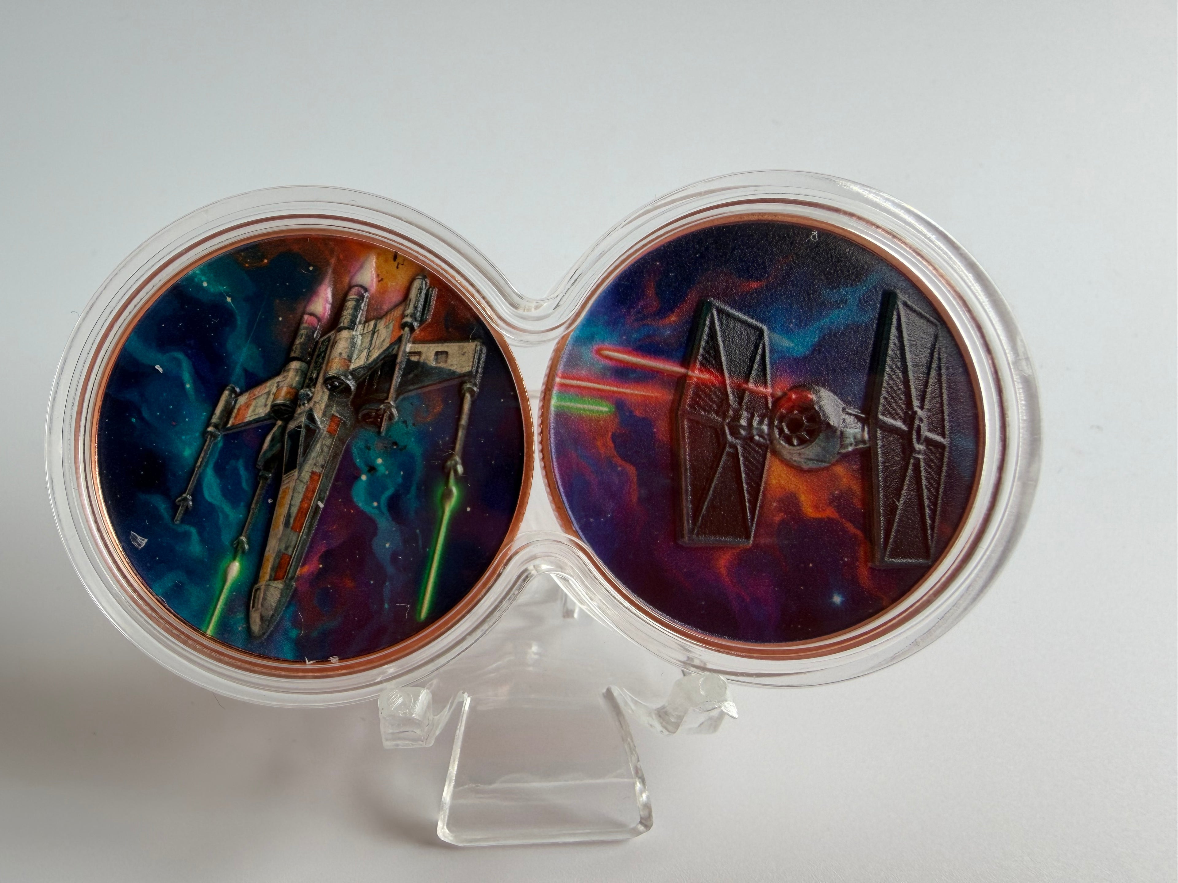 Star Wars-2x1oz.Kupfermünzen – X-Wing & TIE Fighter