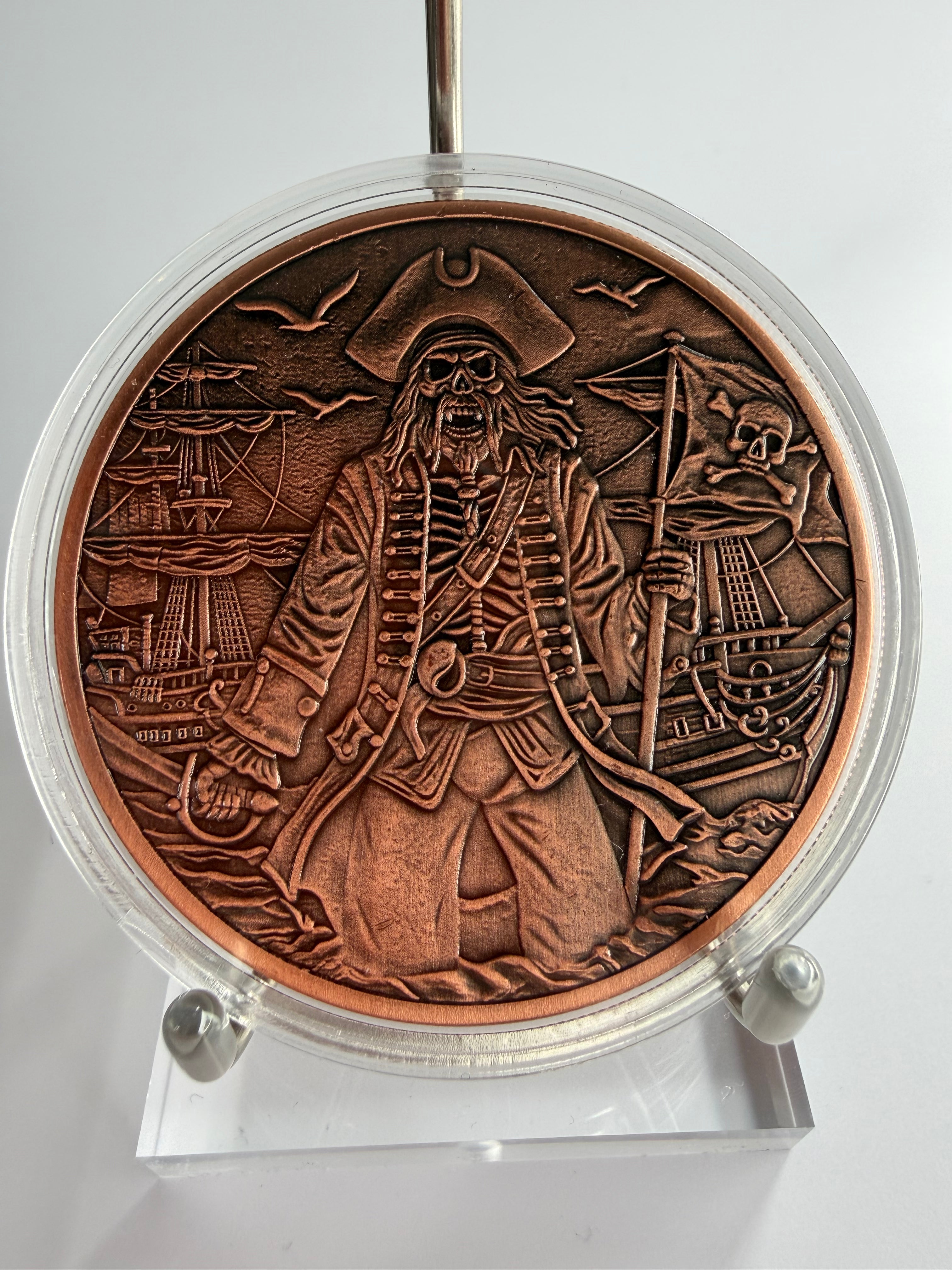 5 oz Kupfermünze „Pirate“ – Sammlerstück im Antik-Finish