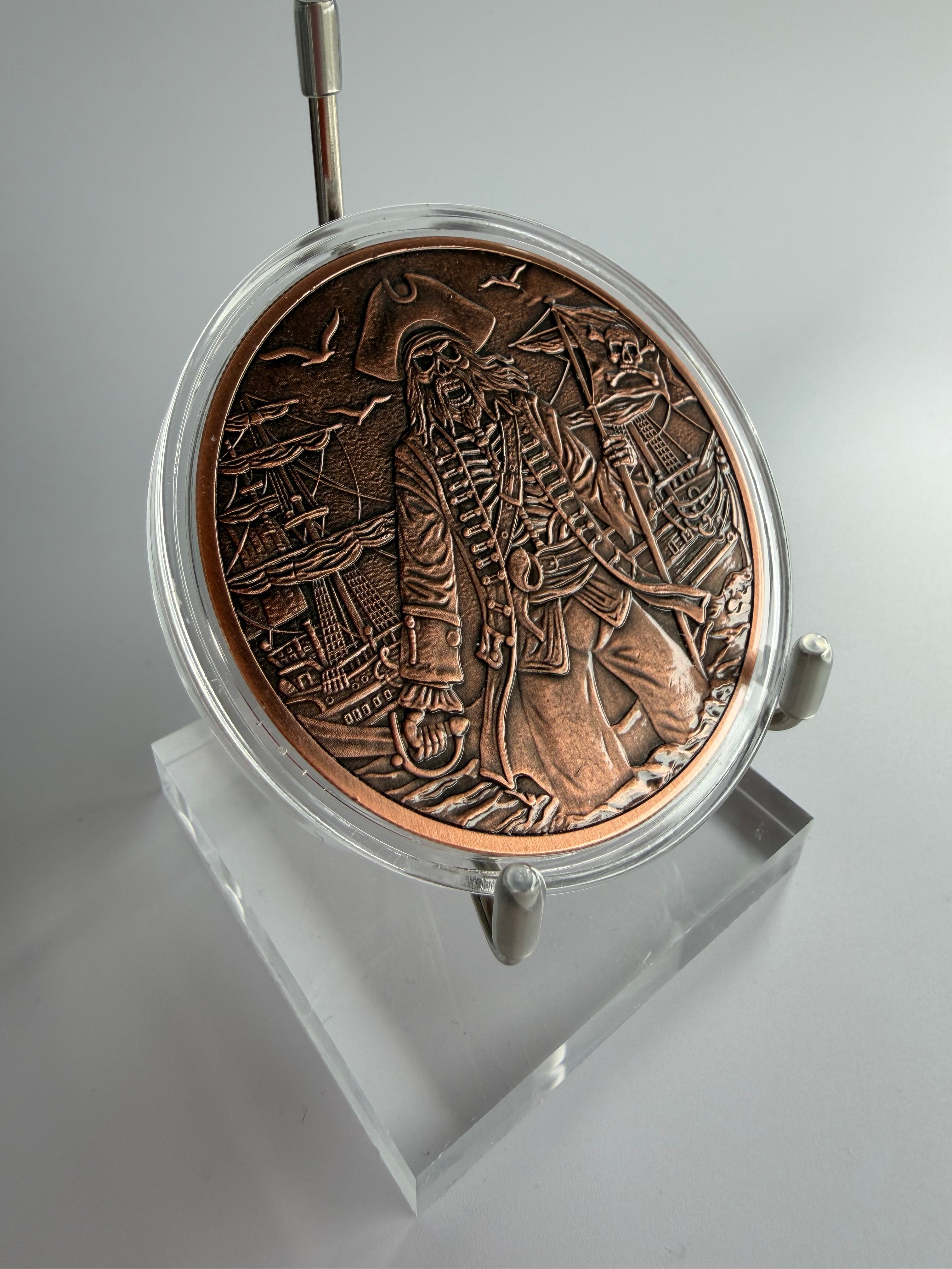 5 oz Kupfermünze „Pirate“ – Sammlerstück im Antik-Finish