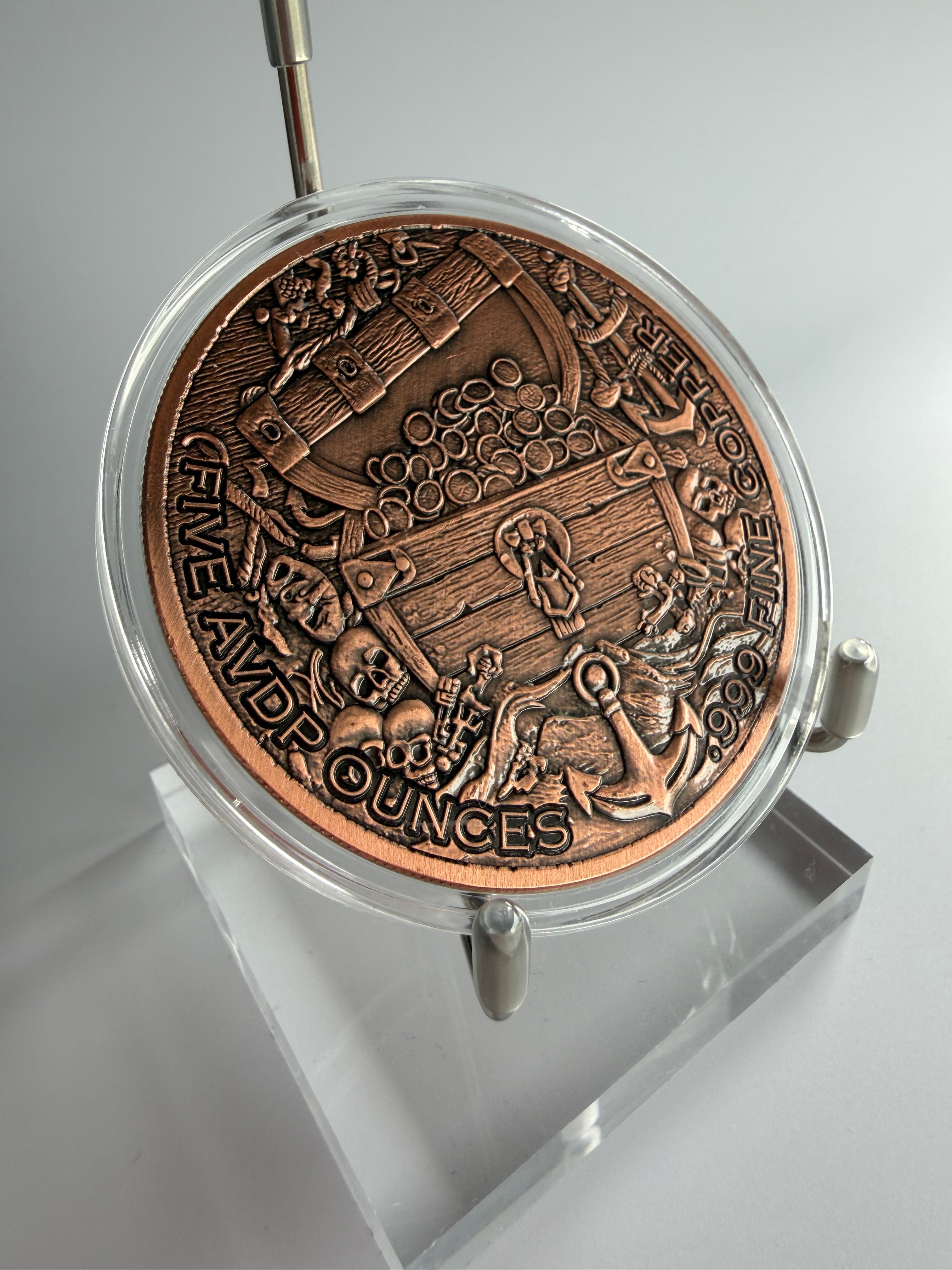5 oz Kupfermünze „Pirate“ – Sammlerstück im Antik-Finish