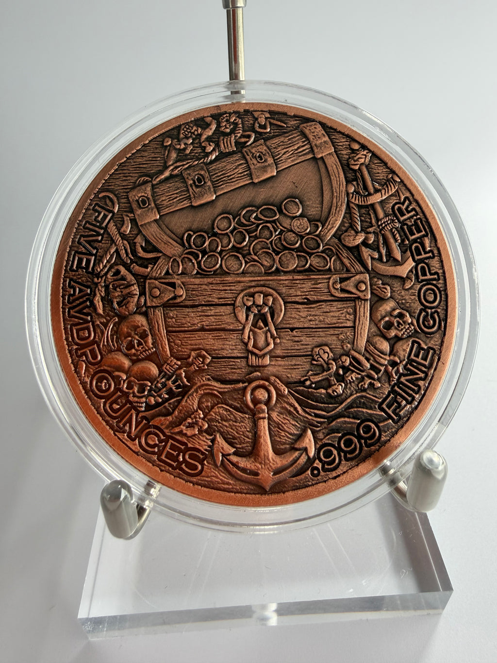 5 oz Kupfermünze „Pirate“ – Sammlerstück im Antik-Finish