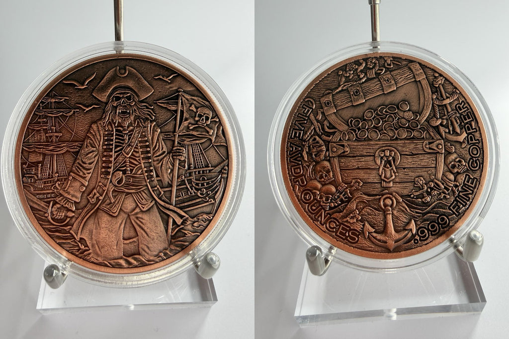 5 oz Kupfermünze „Pirate“ – Sammlerstück im Antik-Finish