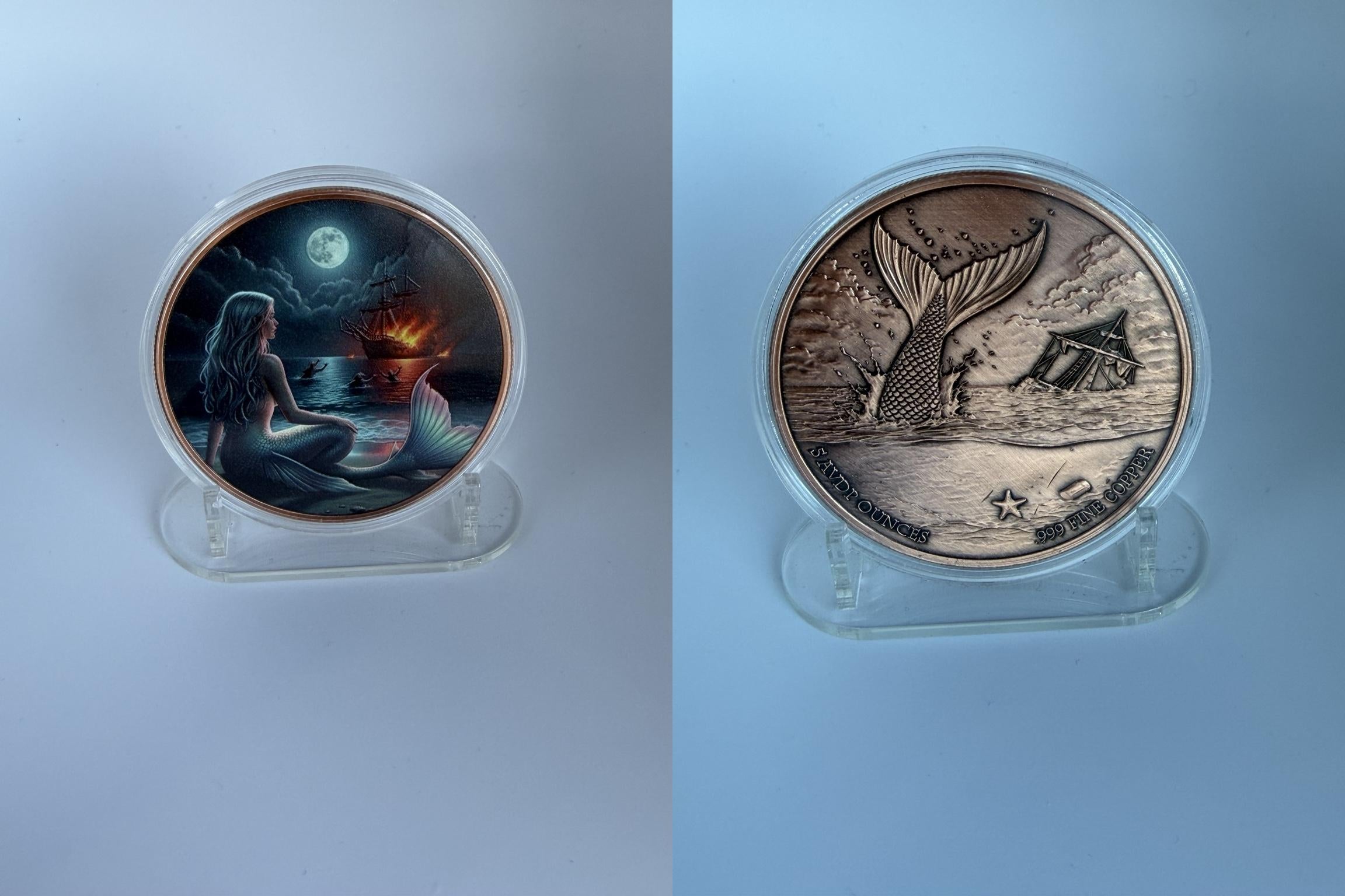 5 oz Kupfermünze Meerjungfrau 999 Fine
Copper